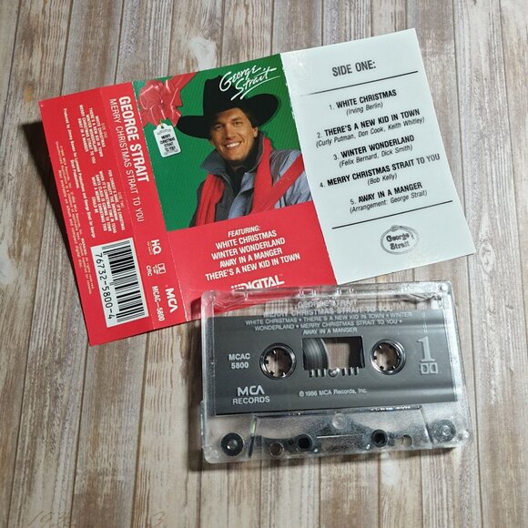 George Strait To You Merry Christmas Audio Cassette Tape 1986 Country Holiday - Picture 3 of 3